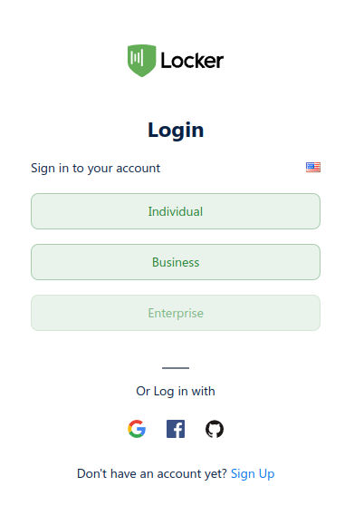 The login screen of Locker's Microsoft Edge password manager extension