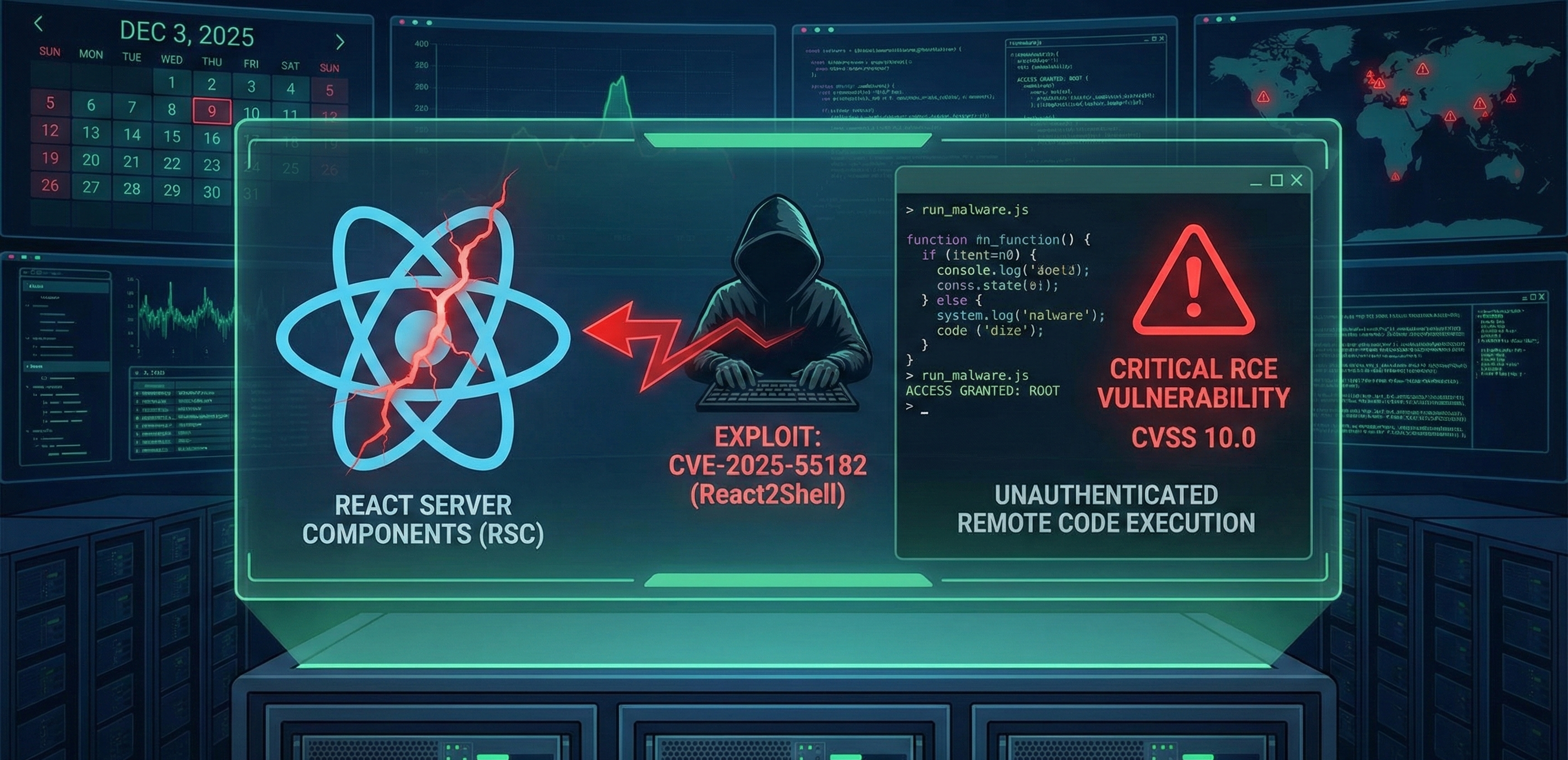React2Shell (CVE‑2025‑55182) ảnh hưởng sâu rộng về bảo mật của các tính năng và dịch vụ toàn cầu