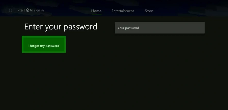 A login screen asks the user to enter their password.