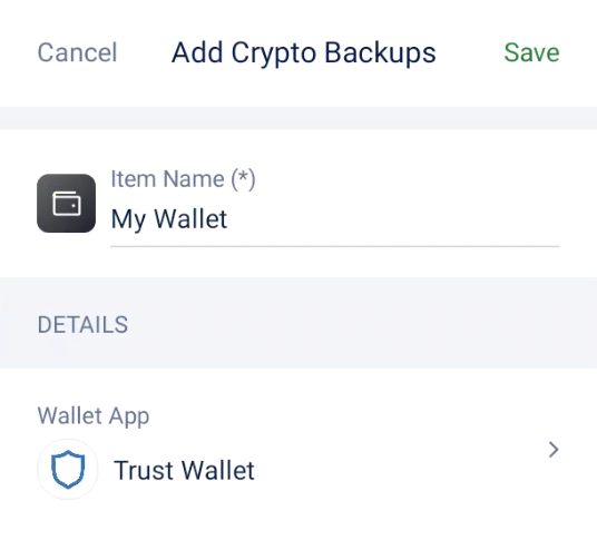 Protect Trust Wallet by adding it to Locker