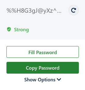 The password generator in Locker