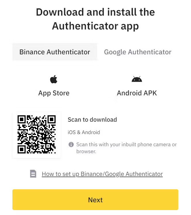 Instructions for downloading the authenticator app