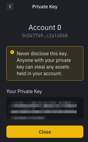 private key binance