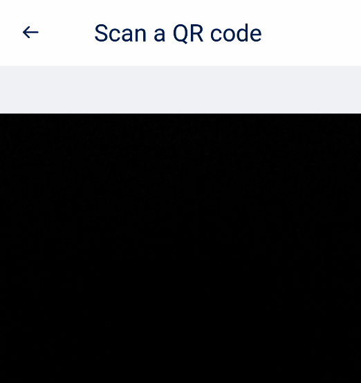 Scanning the QR code for OTP