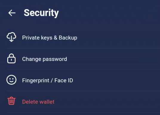 Security settings 