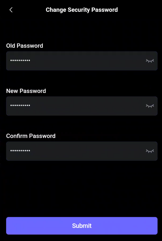 Entering and verifying the new password