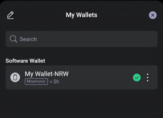 List of wallets in SafePal wallet