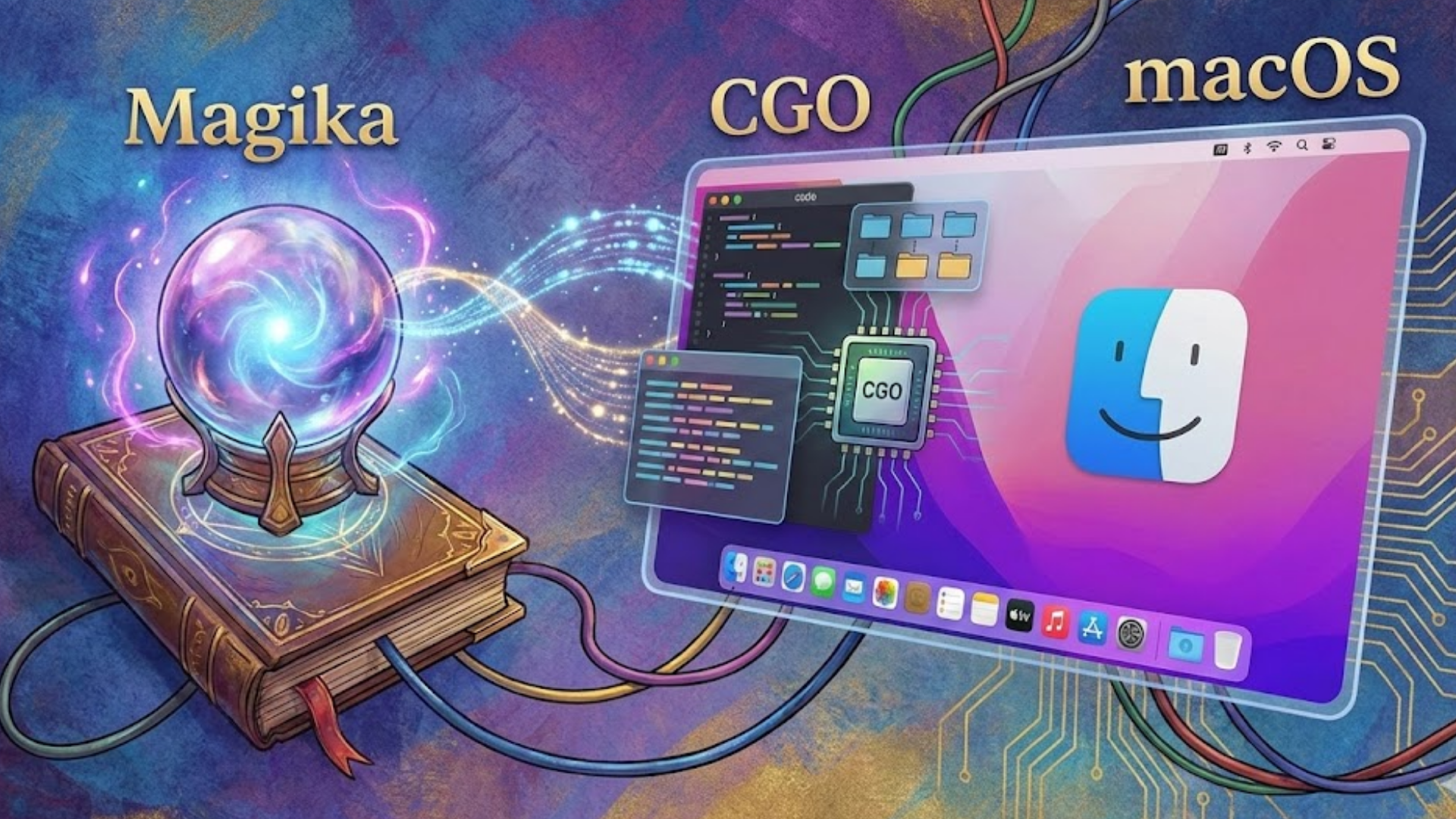 Magika sử dụng CGO để triển khai đóng gói tệp trên macOSMagika sử dụng CGO để triển khai đóng gói tệp trên macOS